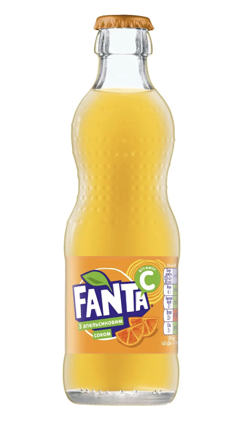 Напій сильногаз. Fanta Orange 0.25 л скло